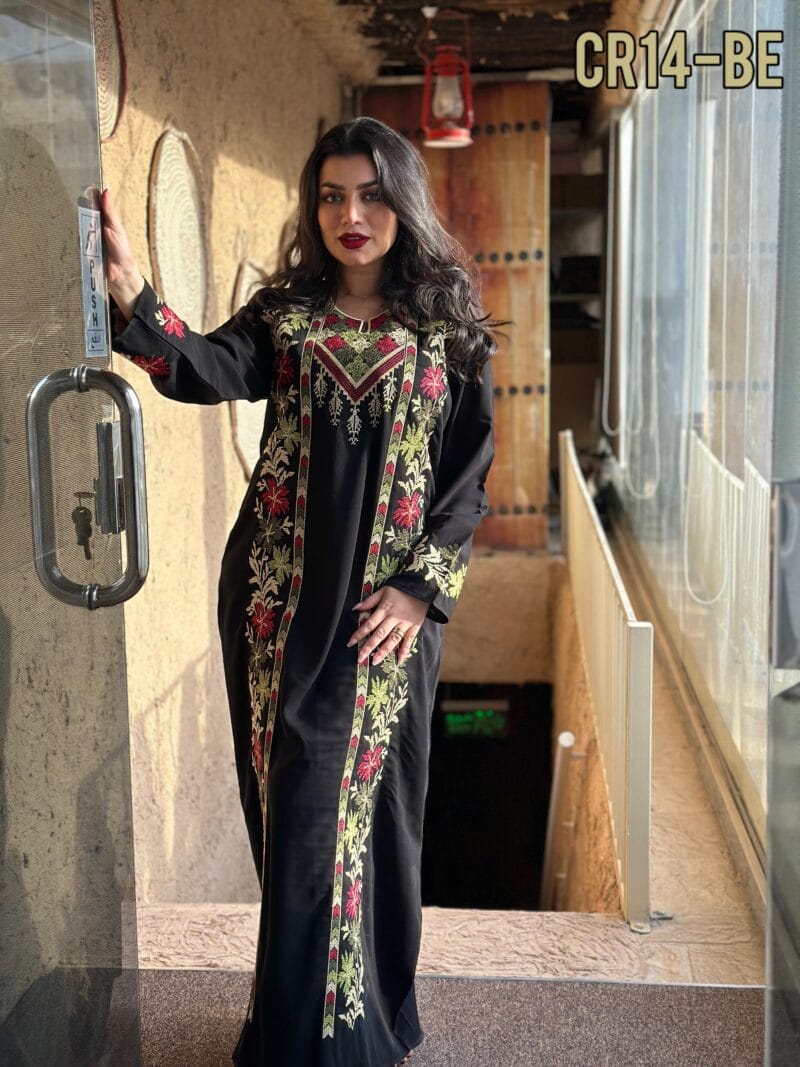 ⁦جلابية الورد الدمشقي تطريز⁩ - الصورة ⁦6⁩