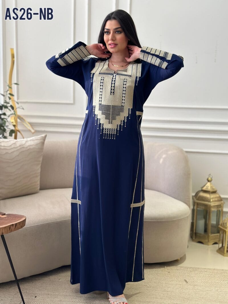 ⁦جلابية عسيري تطريز ذهبي⁩ - الصورة ⁦3⁩