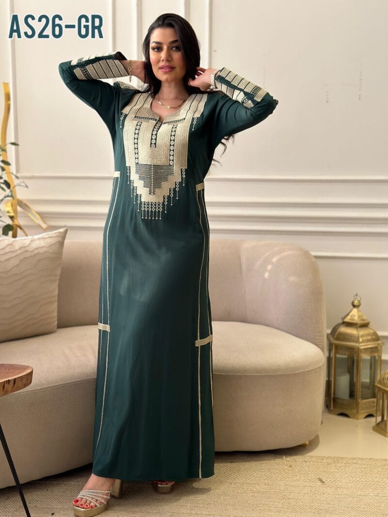 ⁦جلابية عسيري تطريز ذهبي⁩ - الصورة ⁦4⁩