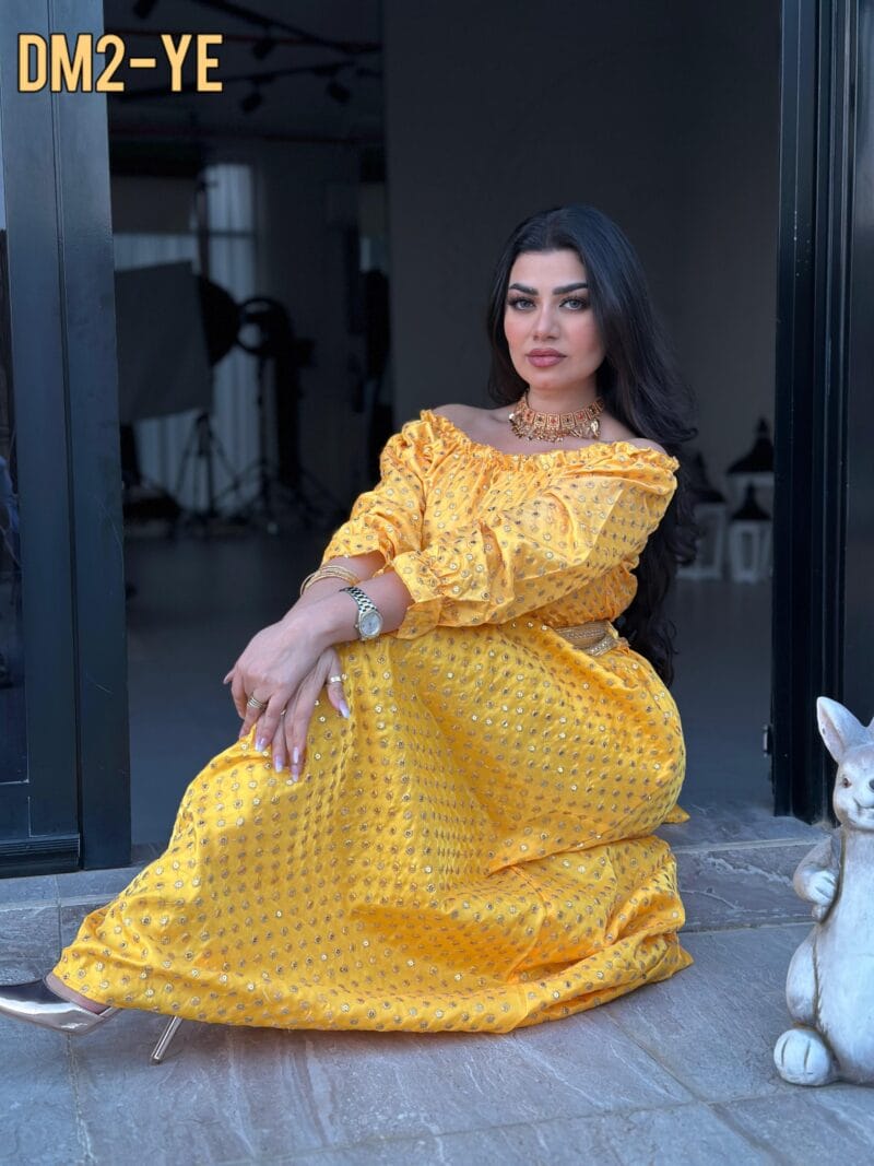 ⁦فستان كتف تطريز  هندي⁩ - الصورة ⁦5⁩