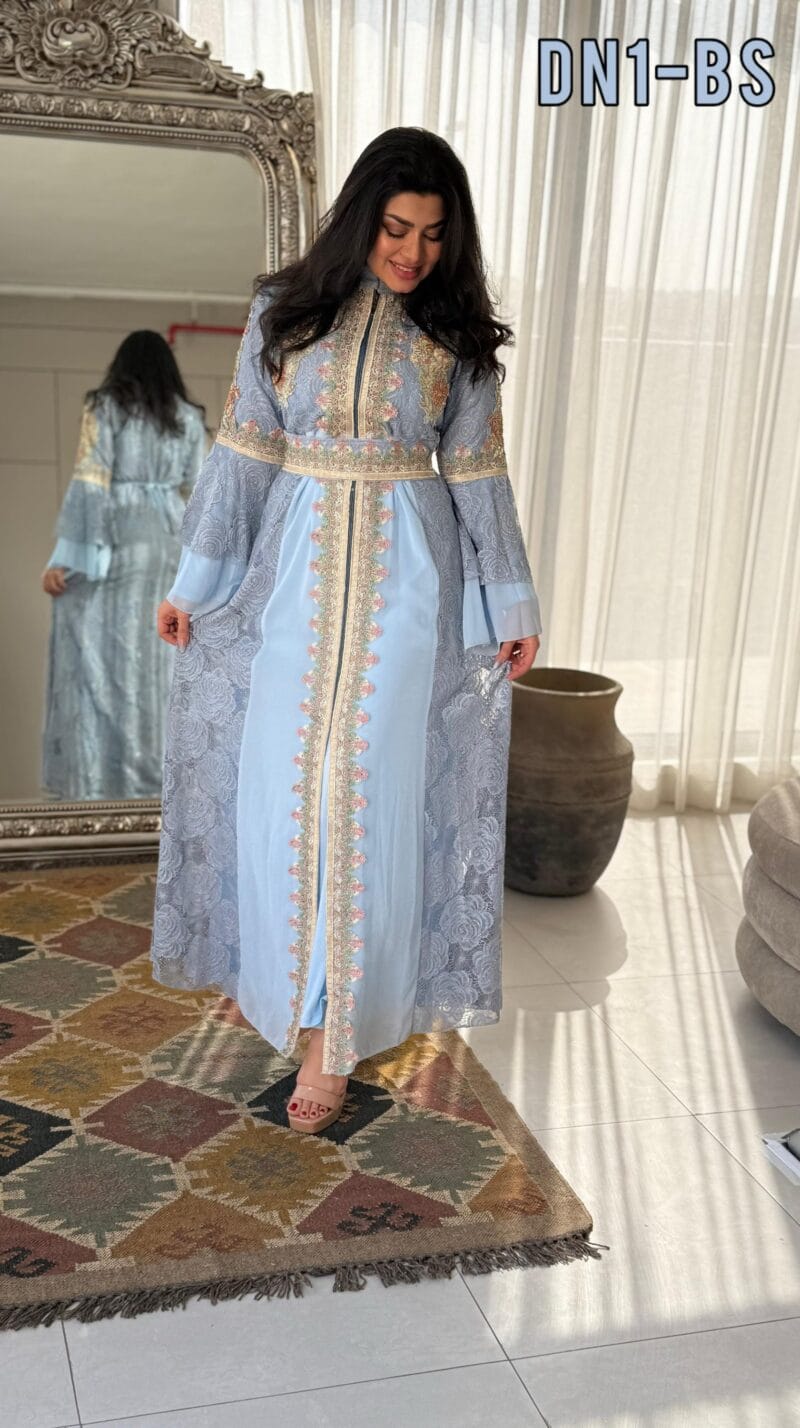 ⁦فستان دانتيل تطريز كامل⁩ - الصورة ⁦9⁩