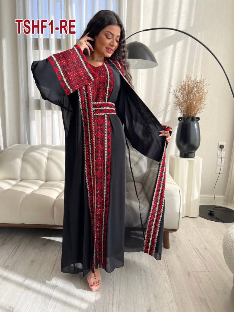 طقم شيفون تطريز فلسطيني