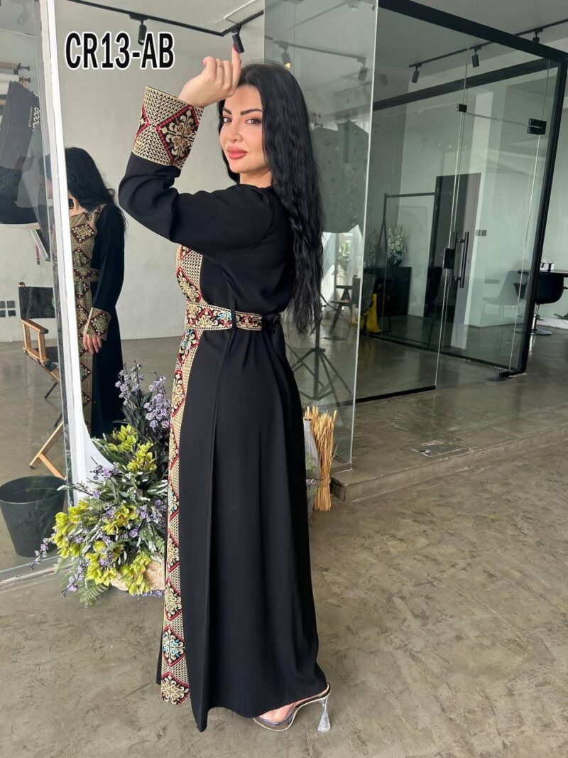 ⁦فستان كريب عروق عريضة⁩ - الصورة ⁦9⁩