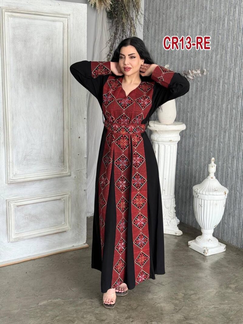 ⁦فستان كريب عروق عريضة⁩ - الصورة ⁦10⁩