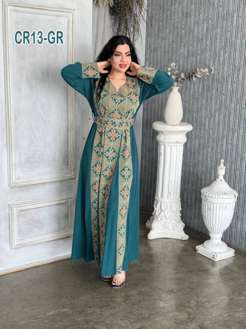⁦فستان كريب عروق عريضة⁩ - الصورة ⁦5⁩