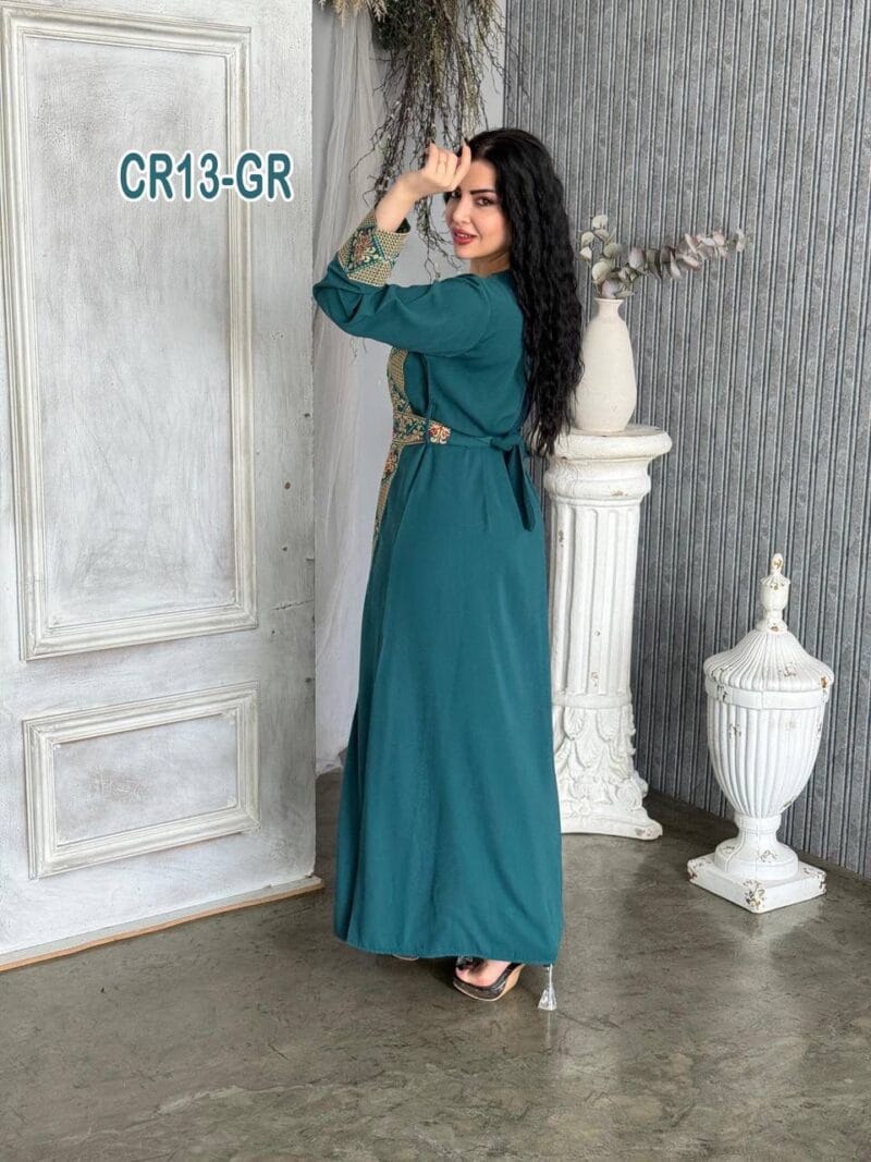 ⁦فستان كريب عروق عريضة⁩ - الصورة ⁦6⁩