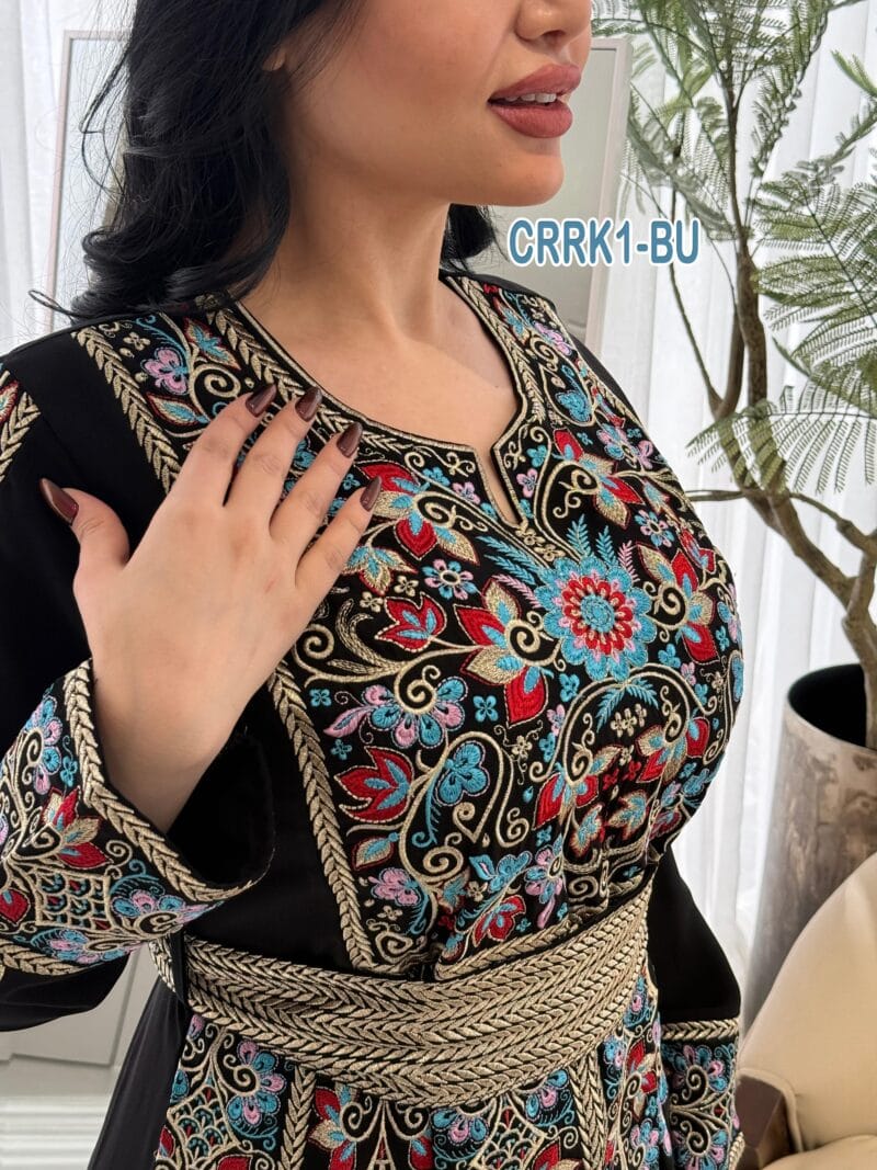⁦فستان ملكي كريب طبقتين⁩ - الصورة ⁦2⁩