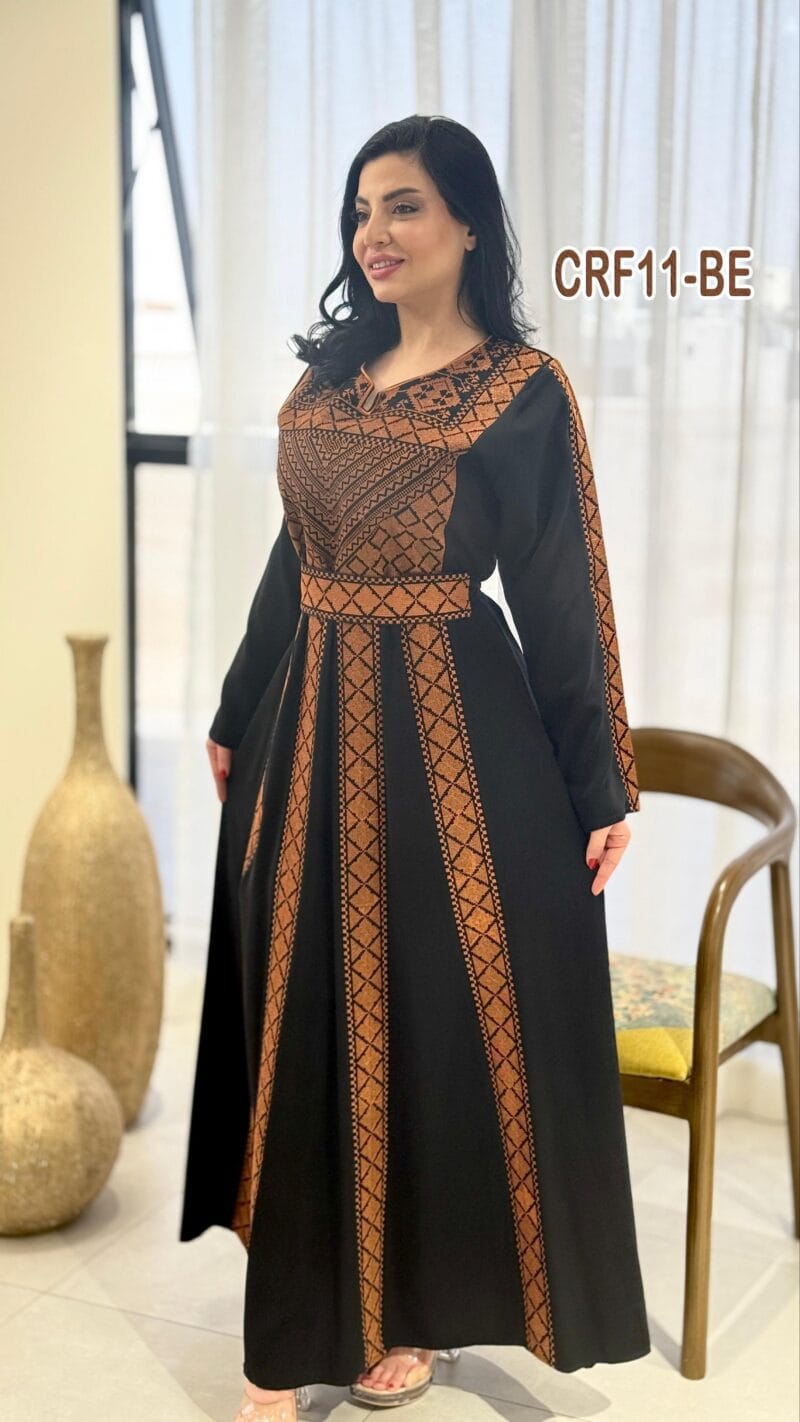 فستان عروق تطريز اردني