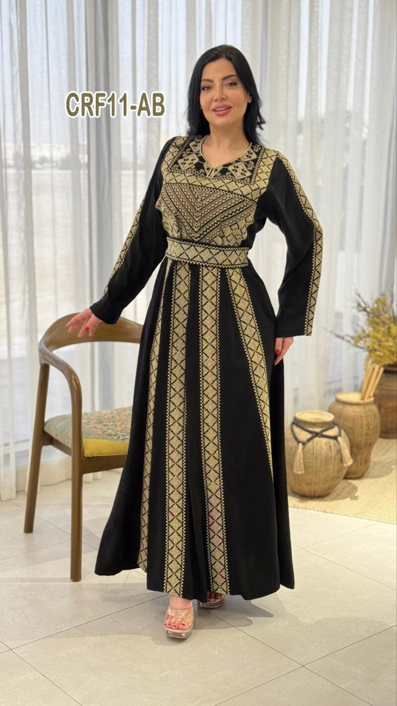 فستان عروق تطريز اردني