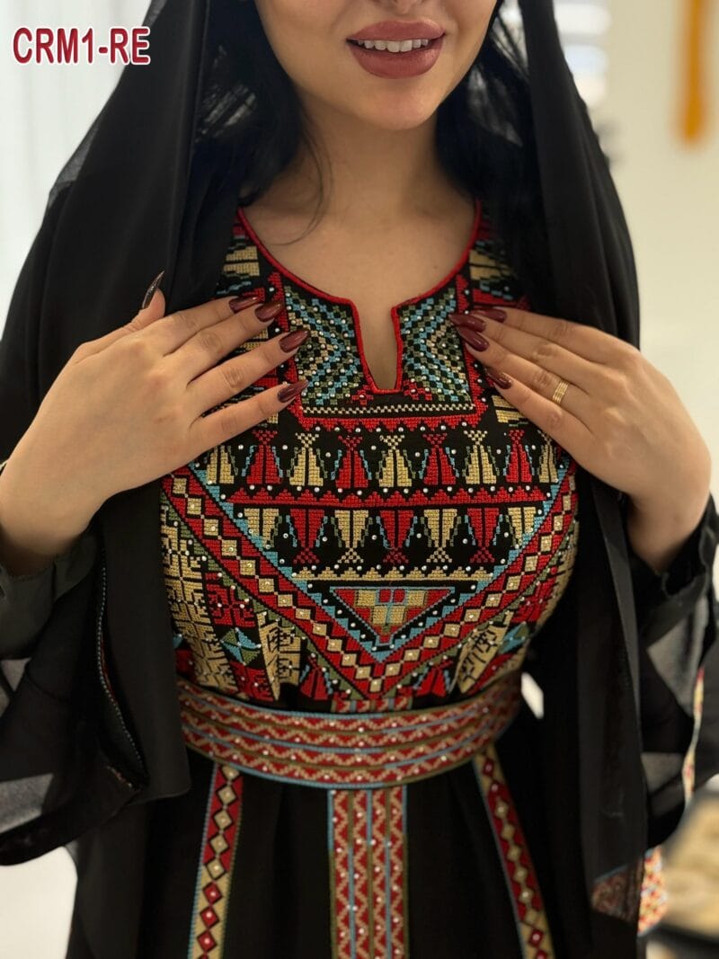 فستان شيفون ملكي فلسطيني