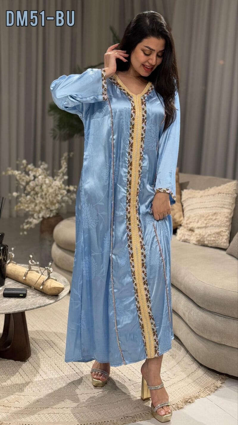 جلابية حرير ناعم ألماس