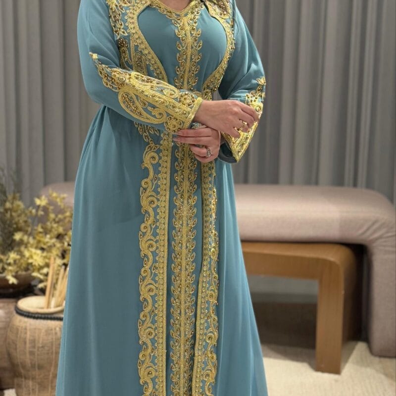 قفطان ملكي تطريز فاخر