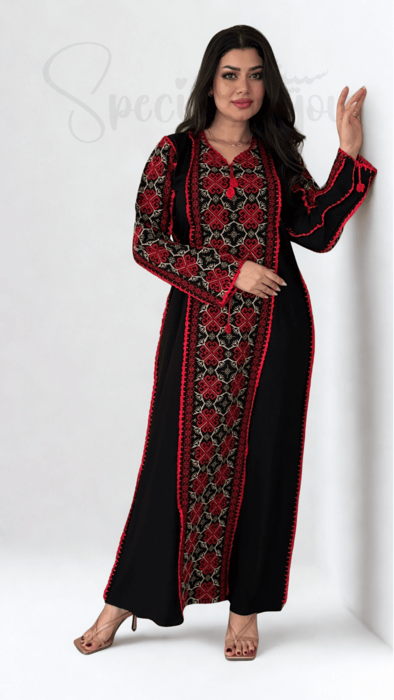 جلابية تطريز سنارة فلسطيني