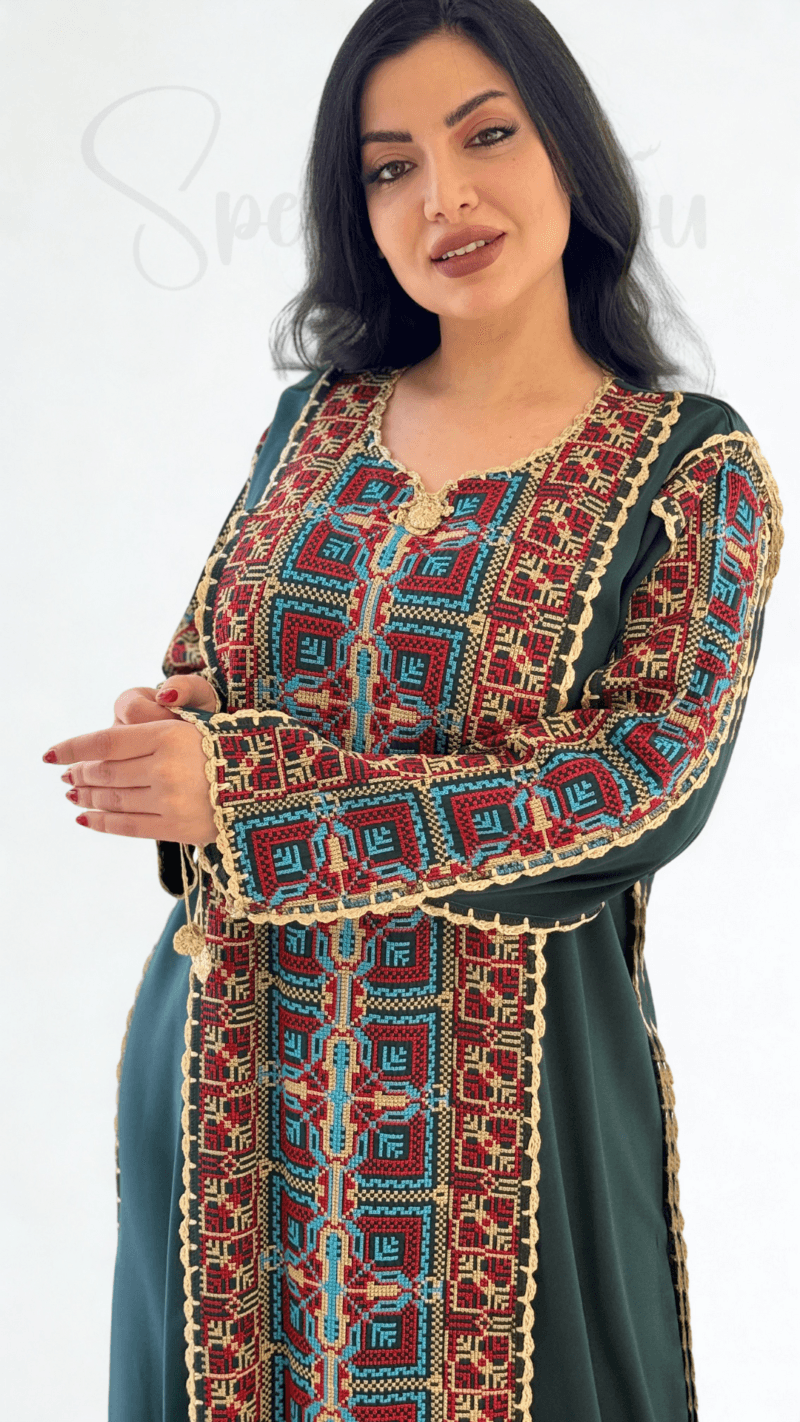 جلابية سنارة تطريز فلسطيني