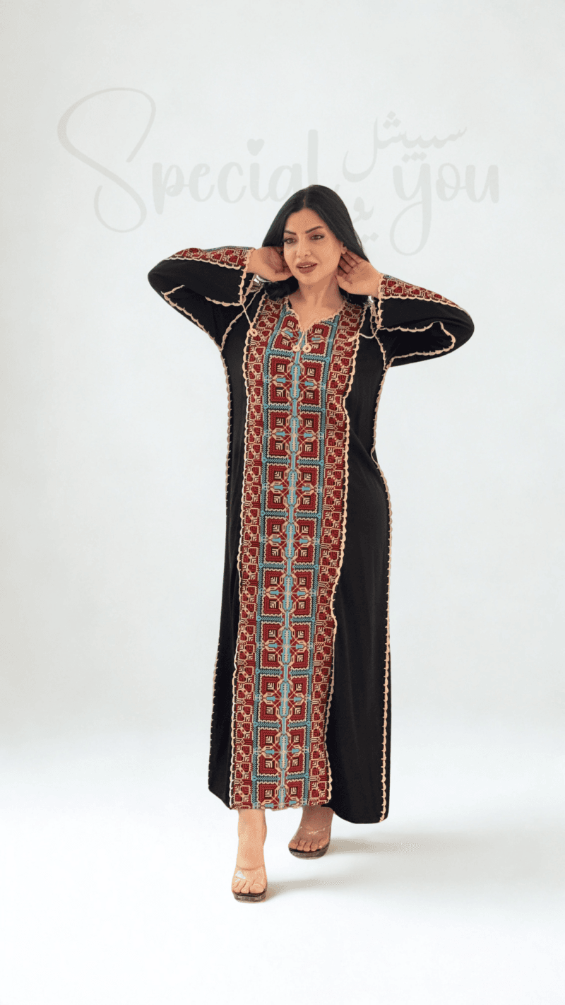 جلابية سنارة تطريز فلسطيني
