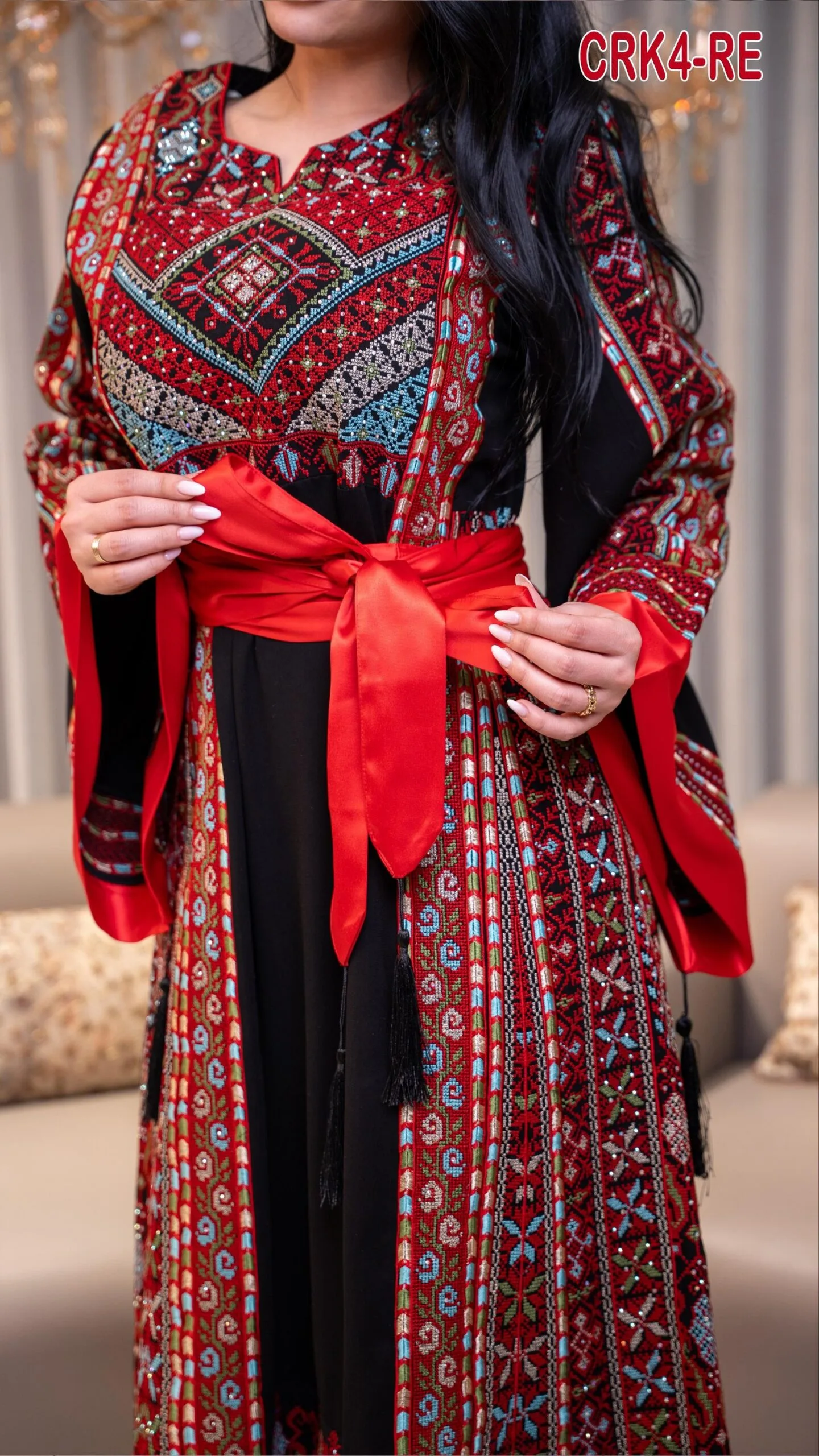 فستان تطريز فلسطيني دمشقي