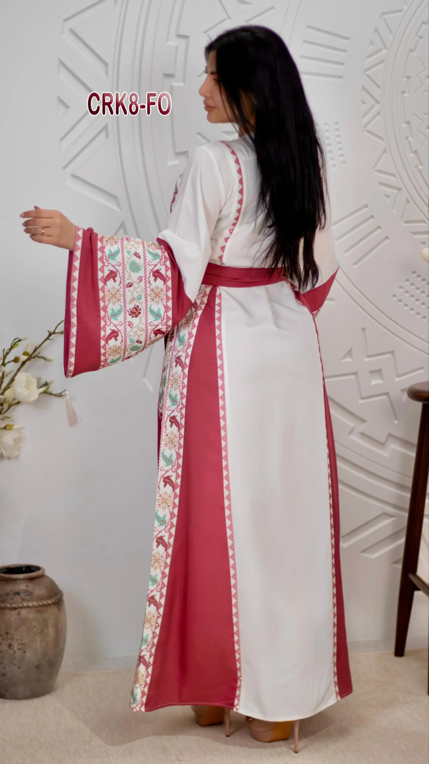 ثوب كريب فلسطيني تطريز