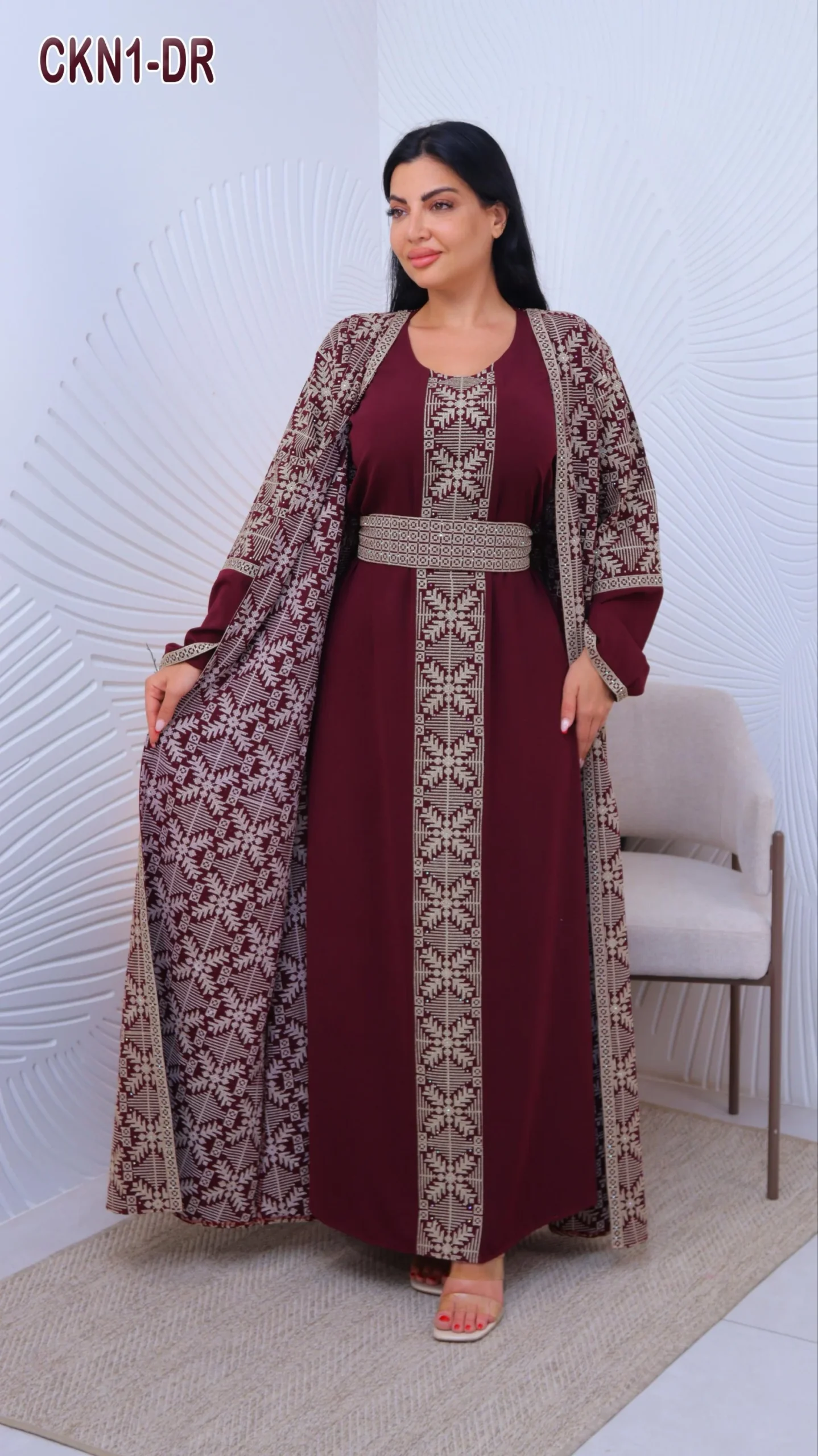 طقم تطريز كريب الماس